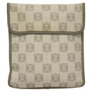 LOEWE Anagram Shoulder Bag PVC Gray Gold Auth bs26893-13
