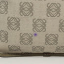 LOEWE Anagram Shoulder Bag PVC Gray Gold Auth bs26893-3