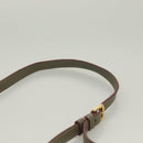 LOEWE Anagram Shoulder Bag PVC Gray Gold Auth bs26893-9
