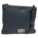 VERSACE Shoulder Bag Leather Blue Auth bs26901-1