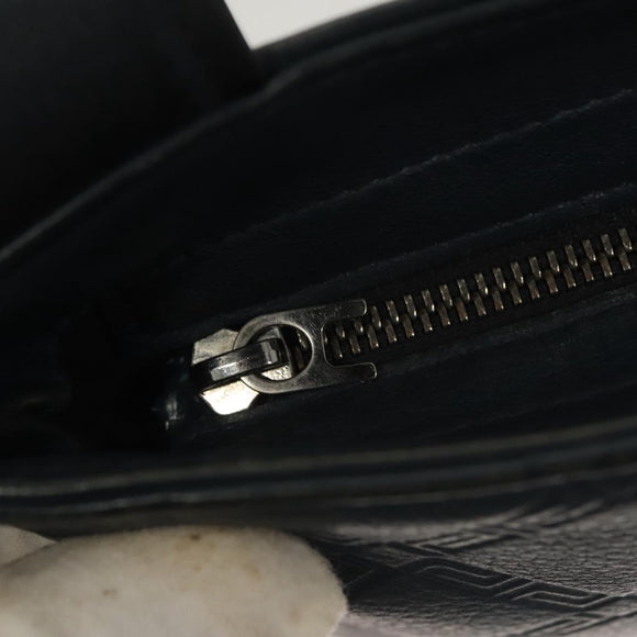 VERSACE Shoulder Bag Leather Blue Auth bs26901