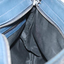 VERSACE Shoulder Bag Leather Blue Auth bs26901-19