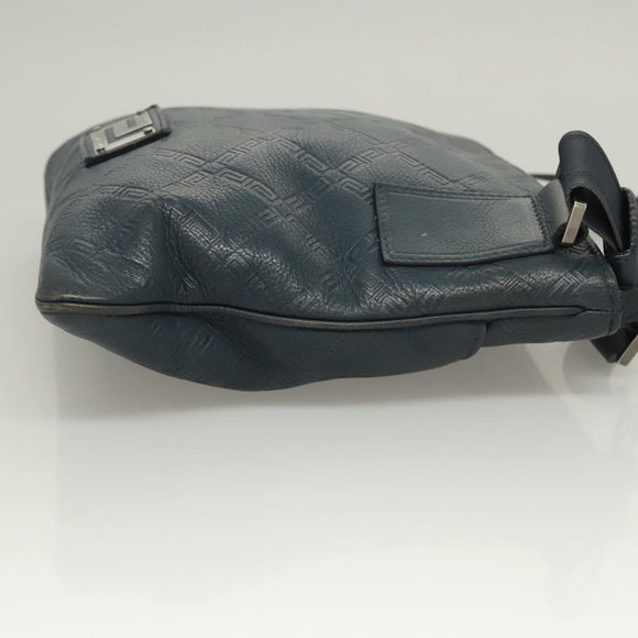 VERSACE Shoulder Bag Leather Blue Auth bs26901