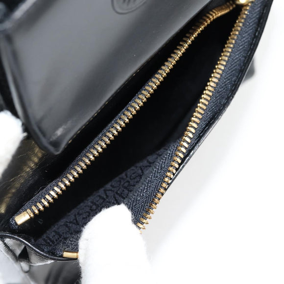 Gianni Versace Backpack Enamel Black Gold Auth bs26902