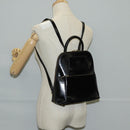 Gianni Versace Backpack Enamel Black Gold Auth bs26902-25