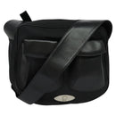 Gianni Versace Shoulder Bag Leather Black Silver Auth bs26903-1