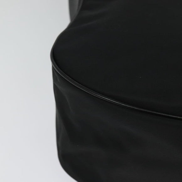 Gianni Versace Shoulder Bag Leather Black Silver Auth bs26903