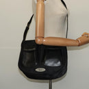 Gianni Versace Shoulder Bag Leather Black Silver Auth bs26903-20