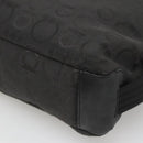 Salvatore Ferragamo Gancini Bag Canvas Leather Black Silver Auth bs26905-15