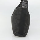 Salvatore Ferragamo Gancini Bag Canvas Leather Black Silver Auth bs26905-4