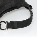 Salvatore Ferragamo Gancini Bag Canvas Leather Black Silver Auth bs26905-7