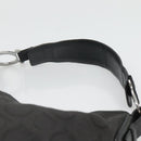 Salvatore Ferragamo Gancini Bag Canvas Leather Black Silver Auth bs26905-8