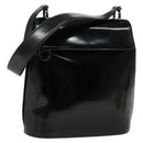 Salvatore Ferragamo Gancini Shoulder Bag Enamel Black Auth bs26907-1
