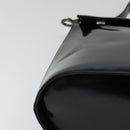 Salvatore Ferragamo Gancini Shoulder Bag Enamel Black Auth bs26907-10