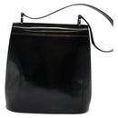Salvatore Ferragamo Gancini Shoulder Bag Enamel Black Auth bs26907-3