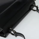 Salvatore Ferragamo Gancini Shoulder Bag Enamel Black Auth bs26907-6