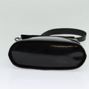 Salvatore Ferragamo Gancini Shoulder Bag Enamel Black Auth bs26907-9
