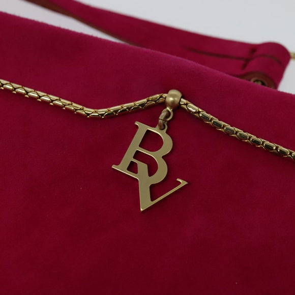 BOTTEGA VENETA Shoulder Bag Suede Pink Gold Auth bs26909