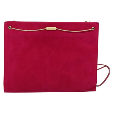 BOTTEGA VENETA Shoulder Bag Suede Pink Gold Auth bs26909 - 0