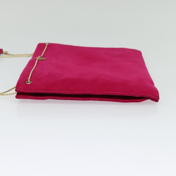 BOTTEGA VENETA Shoulder Bag Suede Pink Gold Auth bs26909