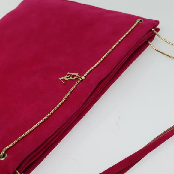 BOTTEGA VENETA Shoulder Bag Suede Pink Gold Auth bs26909