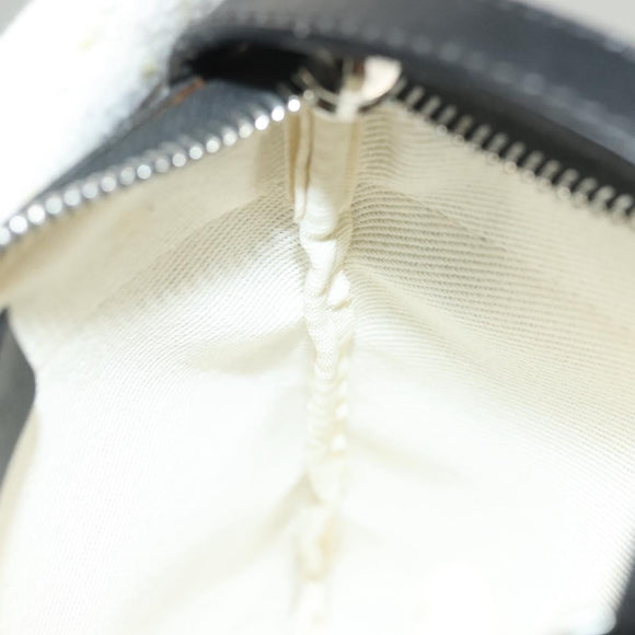 BVLGARI Logo Mania Shoulder Bag Canvas Blue Silver Auth bs26910