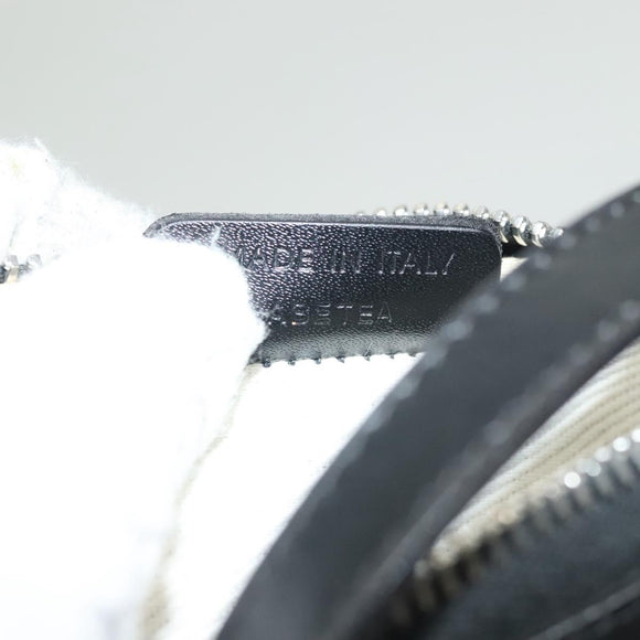 BVLGARI Logo Mania Shoulder Bag Canvas Blue Silver Auth bs26910