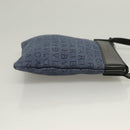 BVLGARI Logo Mania Shoulder Bag Canvas Blue Silver Auth bs26910-4