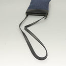 BVLGARI Logo Mania Shoulder Bag Canvas Blue Silver Auth bs26910-7