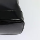 GUCCI Bamboo Shoulder Bag Enamel Black Gold Auth bs26920-13