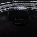 GUCCI Bamboo Shoulder Bag Enamel Black Gold Auth bs26920-15