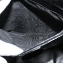 GUCCI Bamboo Shoulder Bag Enamel Black Gold Auth bs26920-19