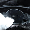 GUCCI Bamboo Shoulder Bag Enamel Black Gold Auth bs26920-20