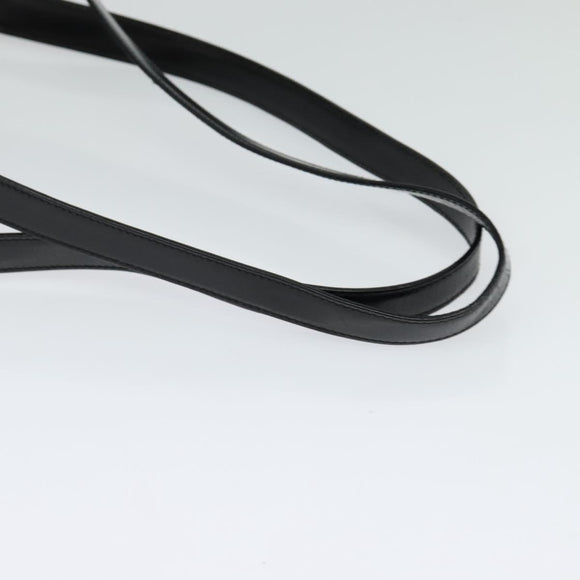 GUCCI Bamboo Shoulder Bag Enamel Black Gold Auth bs26920