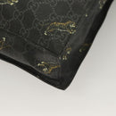 GUCCI GG Supreme Tote Bag PVC Black Silver 495559 Auth bs26924-13
