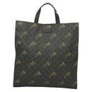 GUCCI GG Supreme Tote Bag PVC Black Silver 495559 Auth bs26924-2