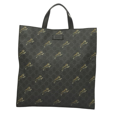 GUCCI GG Supreme Tote Bag PVC Black Silver 495559 Auth bs26924 - 0