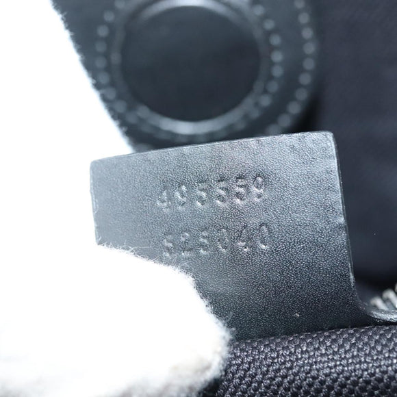 GUCCI GG Supreme Tote Bag PVC Black Silver 495559 Auth bs26924