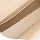 CHANEL Matelasse Chain Shoulder Bag Cotton Beige Silver CC Auth bs26927-10