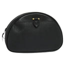 Christian Dior Trotter Canvas Pouch PVC Black Gold Auth bs26929-1