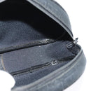 Christian Dior Trotter Canvas Pouch PVC Black Gold Auth bs26929-14