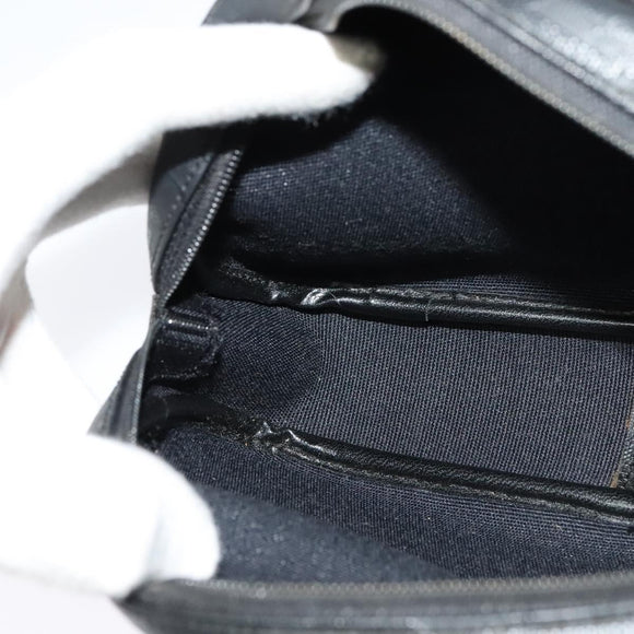 Christian Dior Trotter Canvas Pouch PVC Black Gold Auth bs26929