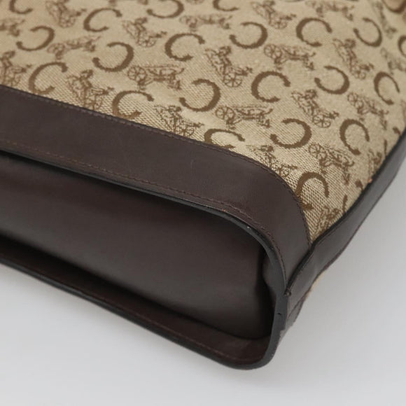 CELINE C Sulky Shoulder Bag Canvas Brown Gold Auth bs26932