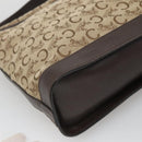 CELINE C Sulky Shoulder Bag Canvas Brown Gold Auth bs26932-17