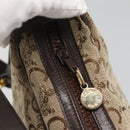 CELINE C Sulky Shoulder Bag Canvas Brown Gold Auth bs26932-10