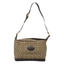 CELINE C Sulky Shoulder Bag Canvas Brown Gold Auth bs26932-13