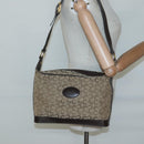 CELINE C Sulky Shoulder Bag Canvas Brown Gold Auth bs26932-20