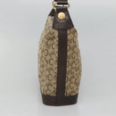 CELINE C Sulky Shoulder Bag Canvas Brown Gold Auth bs26932-3