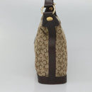 CELINE C Sulky Shoulder Bag Canvas Brown Gold Auth bs26932-4