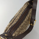 CELINE C Sulky Shoulder Bag Canvas Brown Gold Auth bs26932-6